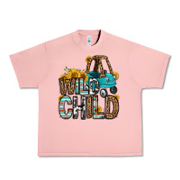 Salmon wild child kids car Urban Heavy Tee - OliviaCreatesArt
