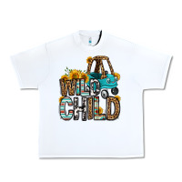 White wild child kids car Urban Heavy Tee - OliviaCreatesArt