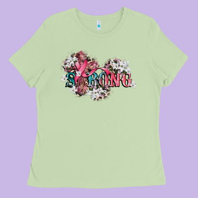 Strong Cancer Awareness Ladies Tee Designed By Cowgirlartshop