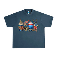 Midnight Navy 4th of july skeleton coffee cups Urban Heavy Tee - Jasminsmagicworld