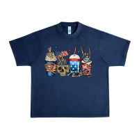 Navy 4th of july skeleton coffee cups Urban Heavy Tee - Jasminsmagicworld