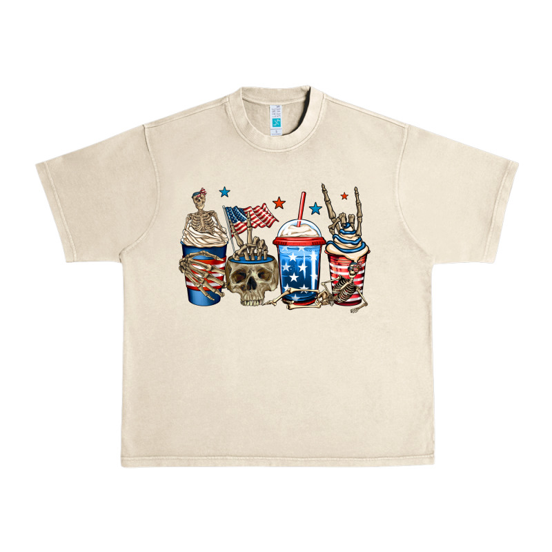 4th Of July Skeleton Coffee Cups Urban Heavy Tee by Jasminsmagicworld | Teevron