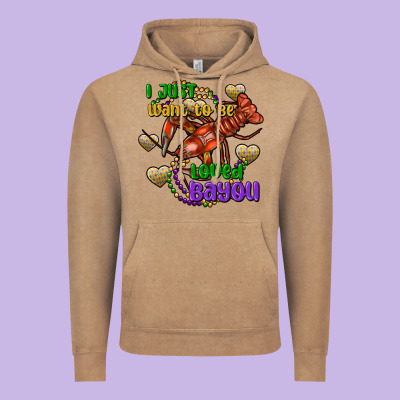 Crawfish I Just Want To Be Loved Bayou Vintage Hoodie Designed By Fadigitalartstudio