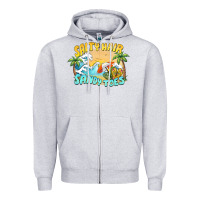 Heather Grey salty hair sandy toes summer Zipper Hoodie - BarkalooDesign