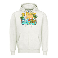 Oatmeal Heather salty hair sandy toes summer Zipper Hoodie - BarkalooDesign