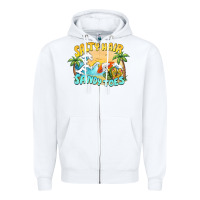 White salty hair sandy toes summer Zipper Hoodie - BarkalooDesign