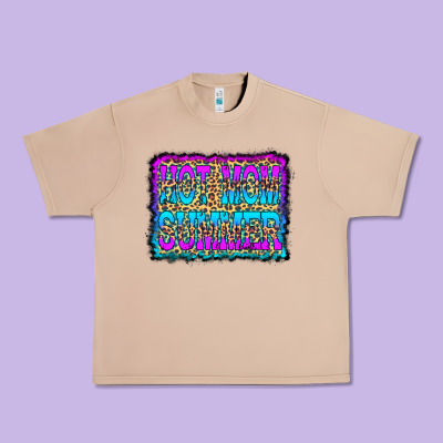 Hot Mom Summer Leopard Urban Heavy Tee Designed By Cowcowdesign