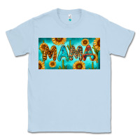 Dusty Blue western mama with sunflowers and cactus Classic Tee - RanaPortraitStore