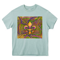 Mardi Gras Fleur De Lis Heavy Core Tee | Teevron