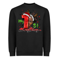 Black my first christmas african girl Heavyweight Sweatshirt - BarkalooDesign