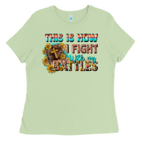Matcha this is how i fight with my battles Ladies Tee - CowGirlArtShop