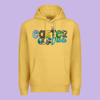 Easter Vibes Premium Hoodie Designed By Cowhidedigitalart