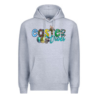 Heather Grey easter vibes Premium Hoodie - CowhideDigitalArt