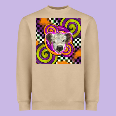 Halloween  Calf Scottish Heavyweight Sweatshirt Designed By Barkaloodesign
