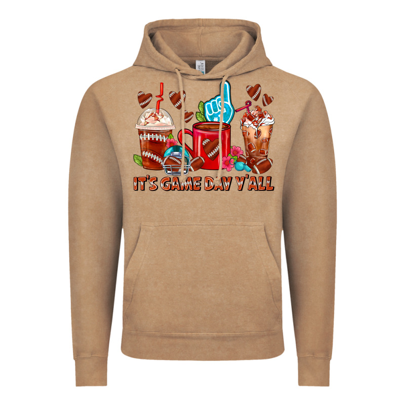American Football Coffee Cup Vintage Hoodie by FaDigitalArtStudio | Teevron