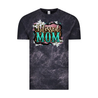 Cloud Black blessed mom Vintage Tee - OliviaCreatesArt