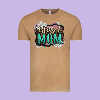 Blessed Mom Vintage Tee Designed By Oliviacreatesart