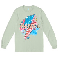 Matcha Merica leopard lightning bolt Long Sleeve Tee - FaDigitalArtStudio