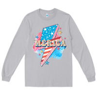 Moon Dust Merica leopard lightning bolt Long Sleeve Tee - FaDigitalArtStudio