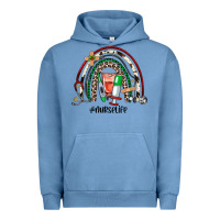 Pigment Pebble Blue Christmas nurselife rainbow Urban Hoodie - JahusDesignShop
