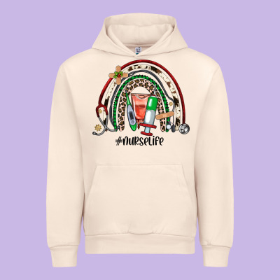 Christmas Nurselife Rainbow Urban Hoodie Designed By Jahusdesignshop