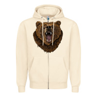 Sandshell bear head Zipper Hoodie - BarkalooDesign