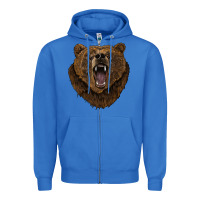 True Royal bear head Zipper Hoodie - BarkalooDesign