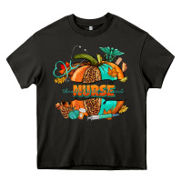 Asphalt pumpkin nurse Heavy Core Tee - NancyCooperArtShop