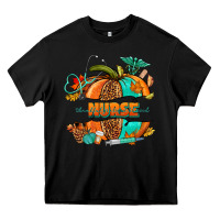 Black pumpkin nurse Heavy Core Tee - NancyCooperArtShop