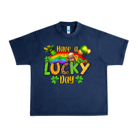 Navy St. Patrick's Have a lucky day Urban Heavy Tee - OliviaCreatesArt