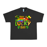 Pigment Black St. Patrick's Have a lucky day Urban Heavy Tee - OliviaCreatesArt