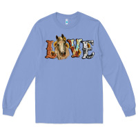 Colony Blue love horse sunflower Long Sleeve Tee - RanaPortraitStore