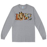 Heather Grey love horse sunflower Long Sleeve Tee - RanaPortraitStore