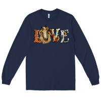 Navy love horse sunflower Long Sleeve Tee - RanaPortraitStore