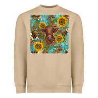 Mushroom western highland cow Heavyweight Sweatshirt - BarkalooDesign