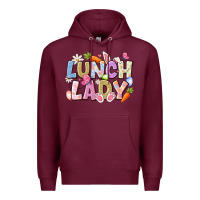Burgundy lunch lady easter Premium Hoodie - CowhideDigitalArt