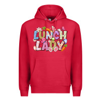 Cardinal lunch lady easter Premium Hoodie - CowhideDigitalArt