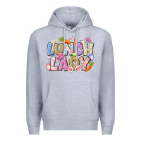 Heather Grey lunch lady easter Premium Hoodie - CowhideDigitalArt