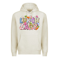 Oatmeal Heather lunch lady easter Premium Hoodie - CowhideDigitalArt