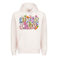 Pale Pink lunch lady easter Premium Hoodie - CowhideDigitalArt