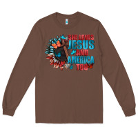 Chestnut She love Jesus and America too Long Sleeve Tee - FaDigitalArtStudio