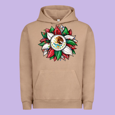 Christmas Sunflower Mexican Flag Urban Hoodie Designed By Jahusdesignshop