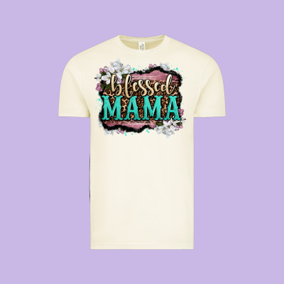 Blessed Mama Vintage Tee Designed By Oliviacreatesart