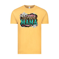 Vintage Mustard blessed mama Vintage Tee - OliviaCreatesArt