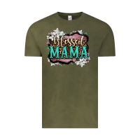 Vintage Olive blessed mama Vintage Tee - OliviaCreatesArt