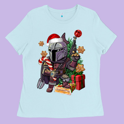 Christmas Gnome Ladies Tee Designed By Cowgirlartshop