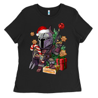 Black Christmas gnome Ladies Tee - CowGirlArtShop