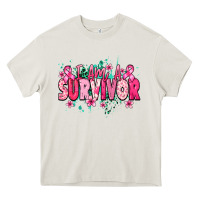 Cream i am a survivor Heavy Core Tee - NancyCooperArtShop