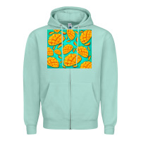 Seafoam mango Zipper Hoodie - BarkalooDesign