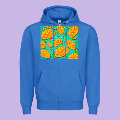 Mango Zipper Hoodie Designed By Barkaloodesign